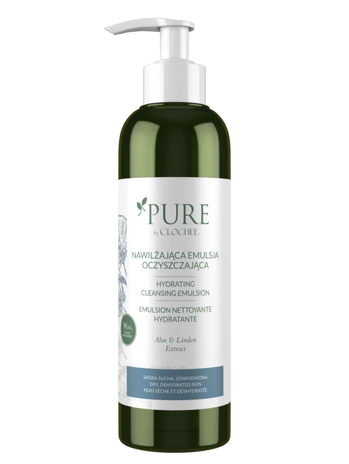 PURE BY CLOCHEE drėkinamoji, valomoji emulsija veidui, 200ml