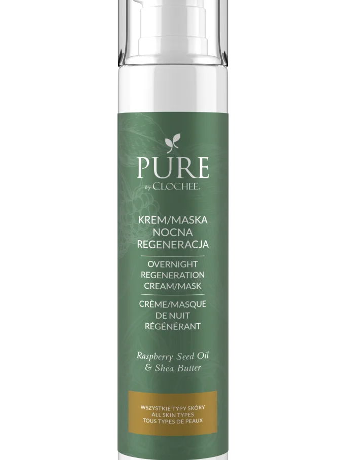 PURE BY CLOCHEE naktinis regeneruojamasis veido kremas/kaukė, 50ml
