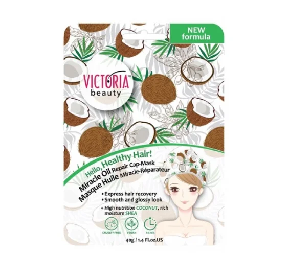 Victoria Beauty aliejinė plaukų atkuriamoji kepurė-kaukė, 1vnt