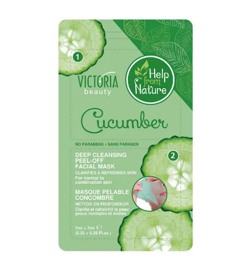 Victoria Beauty giliai valanti nulupama veido kaukė su agurku, 2x7ml
