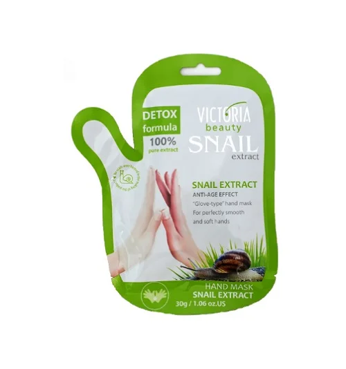 Victoria Beauty priešraukšlinė rankų kaukė-pirštinės su sraigių sekretu,  30g