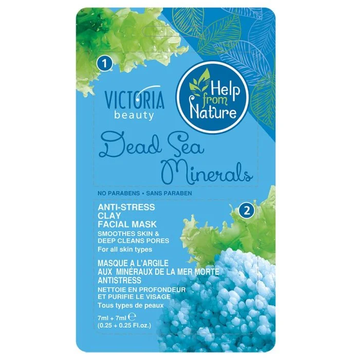 Victoria Beauty raminamoji veido kaukė su moliu ir negyvos jūros mineralais, 2x7ml