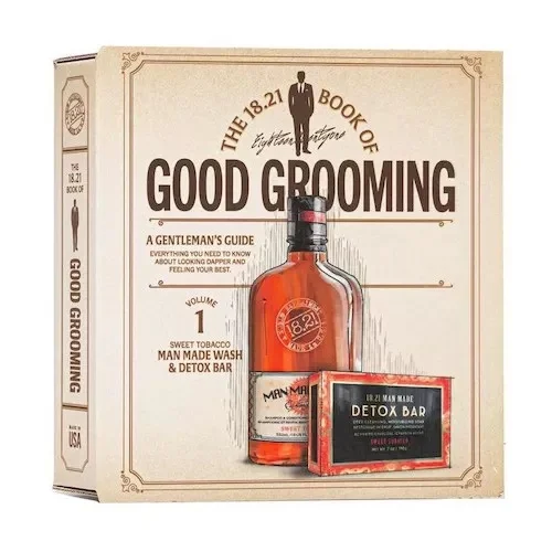 18.21 Man Made Kūno ir plaukų priežiūros rinkinys vyrams Faux Book Sweet Tobacco, GSV1ST