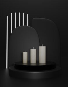 89 Aromatic Palmių vaško žvakė (apvali) – Klasikinė kolekcija