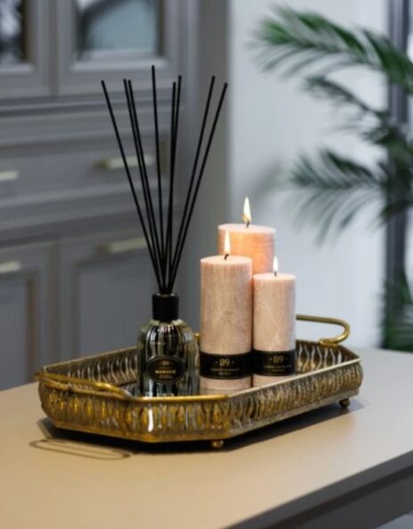 89 Aromatic Palmių vaško žvakė (apvali)