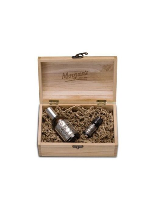 Morgan’s Pomade Kvepalų rinkinys vyrams Wooden Amber Spice Chest, MPM198, 50 ml ir 5 ml